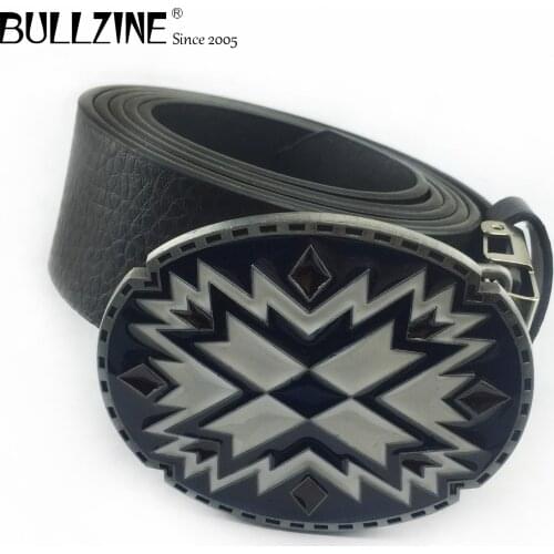 Bullzine Zinc alloy retro western belt buckle cowboy jeans belt buckle FREE PU belt FP-03673 drop shipping