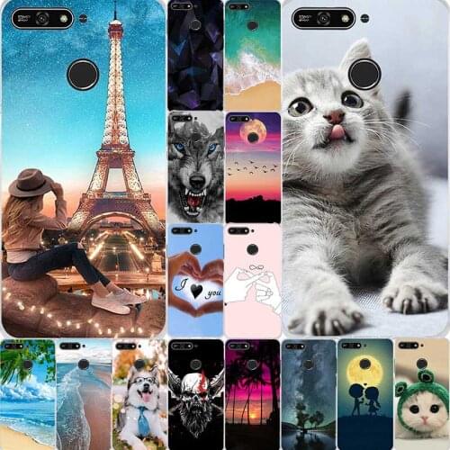 For Huawei Honor 7C Russian Version Case Cover Honor 7 C Cute Cartoon Silicone Phone Case For Huawei Honor7C AUM-L41 5.7" Bumper