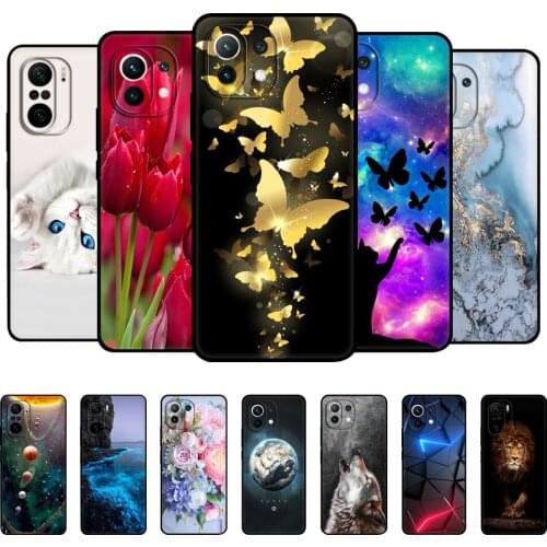 For xiaomi Mi 11 | Mi 11 Lite 5G 4G | Mi 11i Case Back Phone Cover For xiaomi11 Mi11 i Xiomi 11Lite Silicon Coque black tpu case