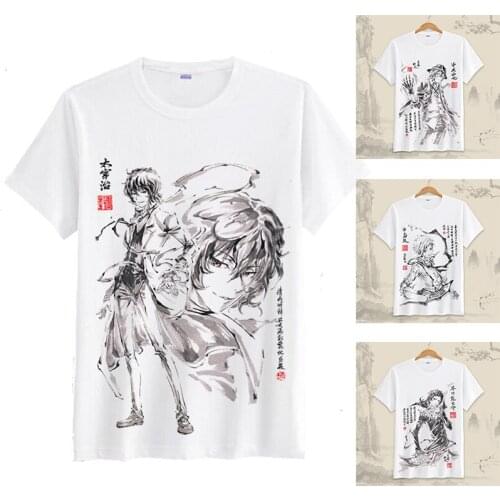 Anime Bungou Stray Dogs Atsushi Dazai T Shirt Women Men Fans 3D T-shirt Short Sleeve Tops Summer Streetwear Hip Hop Tee Shirts