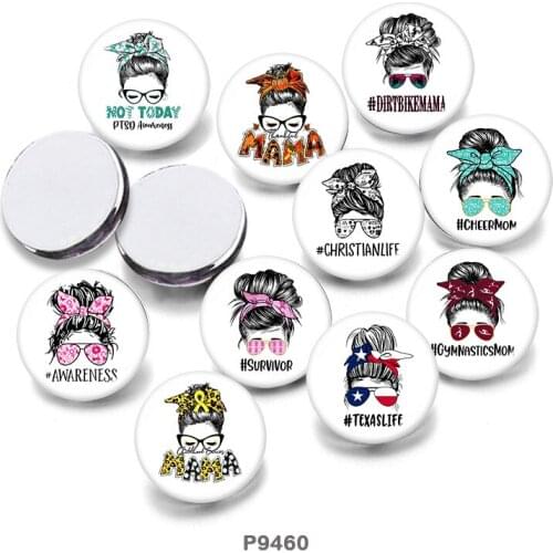 Girl mom 12mm/18mm/20mm/25mm/30mm Round Glass Cabochon Flat Back Making Findings P9460