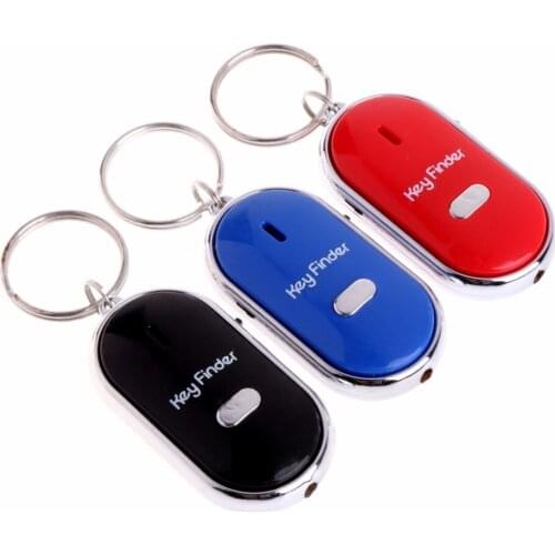 K Hot Selling Unis Anti Lost LED Keys Finder Whistle Locator Find Keys Chain With Alarm Tracker Device 3 Color