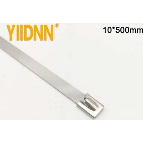 201/304/316 High Quality New Low Price Stainless Steel Ball Lock Cable Ties 10mm Width 10*500mm,10*550mm,10*600mm,10*650mm,100PC