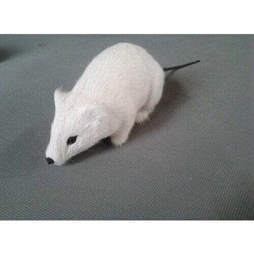 Simulation white mouse model,polyethylene&furs 25x7cm mouse,prop.funny decoration Xmas gift w4187