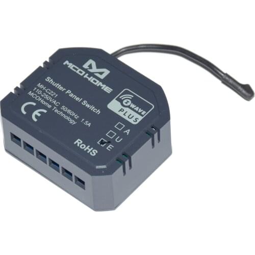 Z-Wave Plus enabled shutter module Single-phase asynchronous AC motor Shutter plate switch With energy metering function