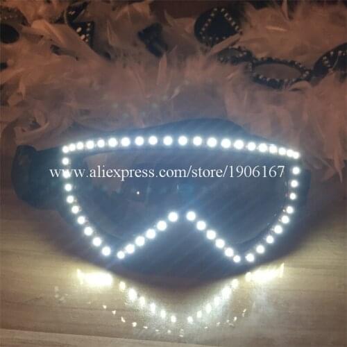 2015 Newest Fasion Nightclub Costume LED Glasses For Bar LED Luminous Flashing Glasses Stage Wear