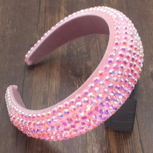 New Bling Rhinestone Full Crystal Headbands for Women Shiny Crystal Bedazzled Designer Tiara Baroque Headband Bridal accessories