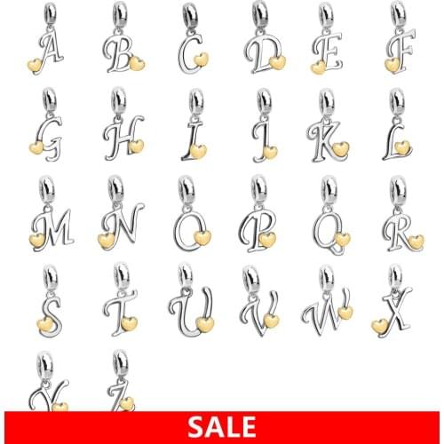 ELANUOYY Heart Alphabet Letter Charms for DIY Jewelry Making Necklace Bracelet Earrings Keychain Handmade Accessories Pendant