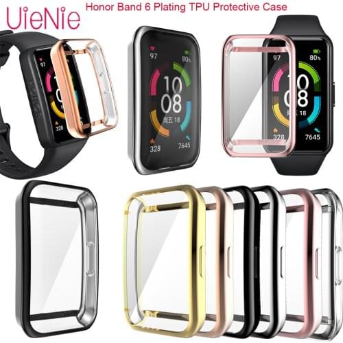 Plating TPU All-inclusive Protective Shell For Honor Band 6 Watch Shell Full Cover Plating Protection Color Durable Frame Cases