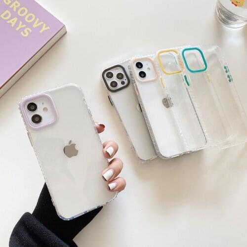 Moskado Solid Color Transparent Phone Case For iPhone 12 Pro 11 Pro Max X XR XS Max 7 8 Plus SE 2020 Soft TPU Silicon Back Cover