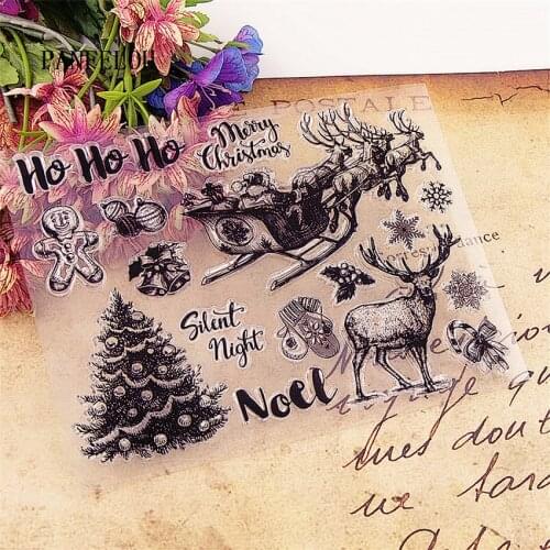 PANFELOU 20x15.5 Christma forest animals Transparent Clear Silicone Stamp/Seal DIY scrapbooking/photo album clear stamp sheets