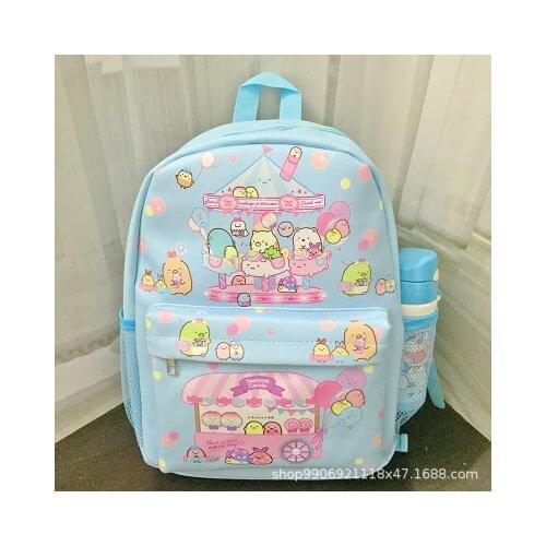 IVYYE Sumikko Gurashi Fashion Anime PU Backpacks School Backpack Casual Bags Travel Knapsack Unisex New