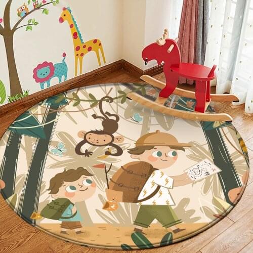 Tapetes De Sala Cute Innocence Bedside Floor Rug Children Room Round Flannel Carpet Living Room Bedroom Large Area Floor Mat