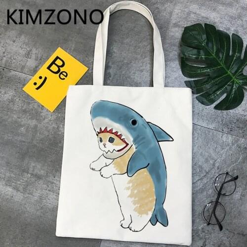Cat shopping bag jute bag shopper cotton canvas bolsa bolso bag net bolsas reutilizables bolsas ecologicas boodschappentas