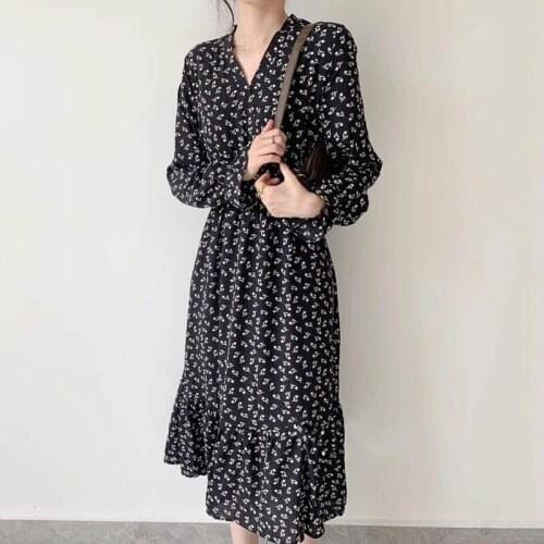 Loose Geplooide Jurken Vrouwen Vintage Bloemenprint Breast-feeding Flare Mouw Harajuku Gewaad Fairy Streetwear Kleding Midi Jurk