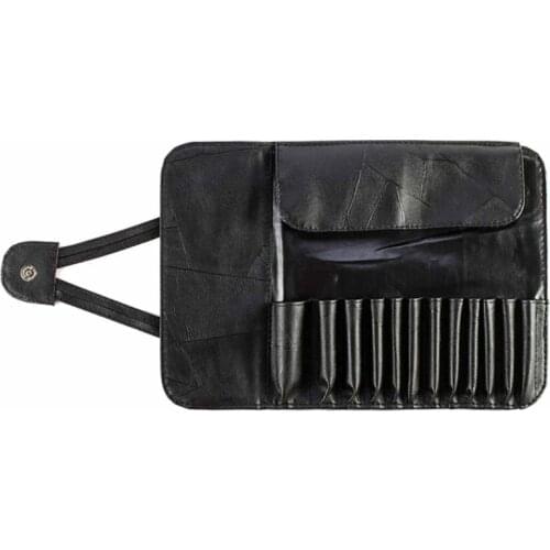 THINKTHENDO Professional 12/24 Slot Makeup Brush Holder Cosmetic Organizer Rolling Bag Case Container Pouch Bags