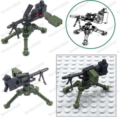 Military WW2 M2 Gun Weapons Figures Army Assemble Building Block Equipment Special Forces Moc Child Christmas Gift Boy Model Toy