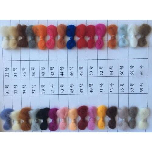 WFPFBEC 66S DIY handmade Needle Felting wool felt poke fun filled Wool fibre Tops Roving 10g/30pcs/lot