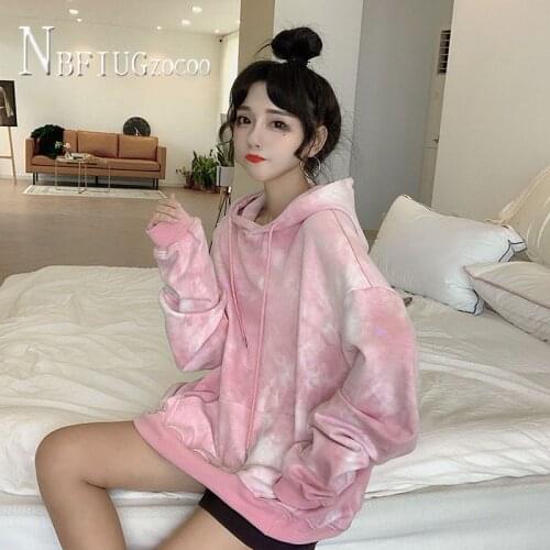 Autumn Loose hooded women Sweatshirts Oversized Long Sleeve Sweatshirts Streetwear Pullover Tops