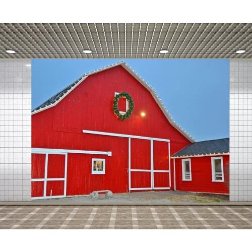 Lyavshi Winter background red barn photography backdrops christmas decorations shimmer and shine photography studio Photo Props