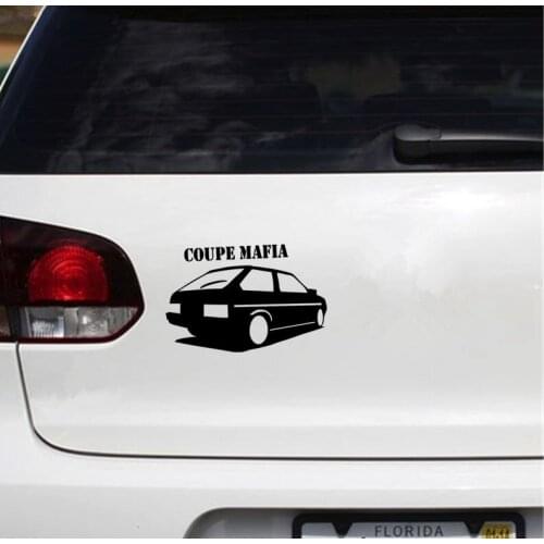 17X11 cm mafia engraçado etiqueta do carro coupe e decal prata/preto de vinil auto carro adesivos N2277