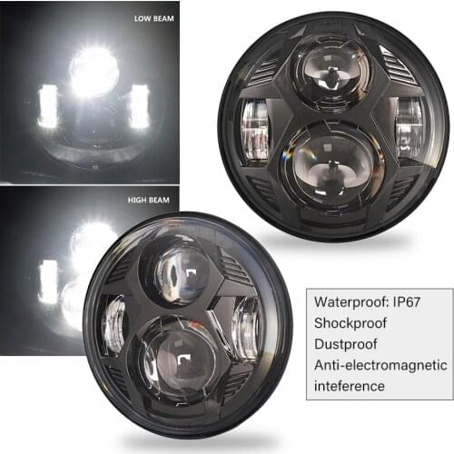 2pcs 5.75 Inch LED Lamp Spider Design Motorcycle Headlight With High/Low Beam For Harley FXR2, R3, R4 FLSTSB FLSTSC FLSTSE