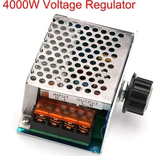 Professional 4000W 220V High Power Voltage Regulators SCR Speed Controller Electronic Voltage Regulator Governor Thermostat HR