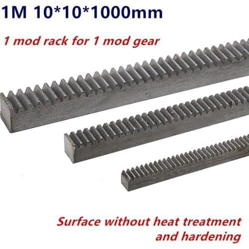 5pcs 1Mod 10x10x1000mm spur Gear rack right 5pcs 30teeth Gear rack Precision cnc rack straight teeth Toothed rack