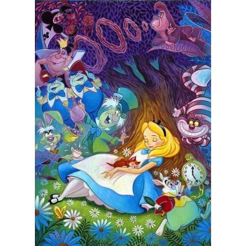 5D DIY Disney Full Diamond Painting Mosaic Cross Stitch Kits Cartoon Painting Gift Square Diamond Embroidery Pattern Home Decorv