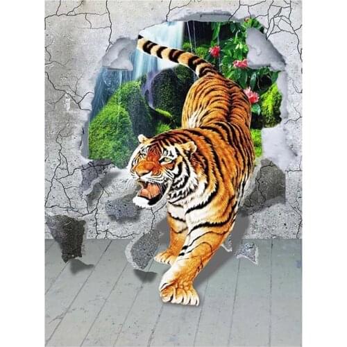 Full Square/Round Drill 5D DIY New Diamond Painting "Animal Tiger"3D Rhinestone Embroidery Cross Stitch 5D Home Decor Gift P1231