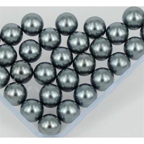 Loose 1.5mm-18mm Deep Grey Color No Holes Pearl Bead DIY Plastic Imitation Pearl Beads for Garment Hand Craft Art Decoration