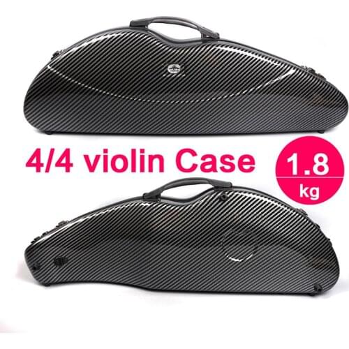 Yinfente Black Violin Case 4/4 Carbon Fiber Composite 1.8kg Light code lock