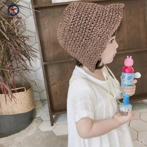 CHING YUN Girl Summer sun hat Lafite straw cap large brim lovely style beach hat foldable travel korea Girl & boy leisure hat