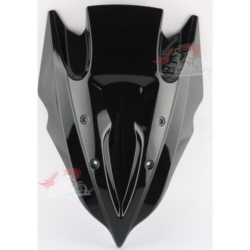 Black Motorcycle Windshield Windscreen For Kawasaki Z250 2013 2014 2015 ABS plastic