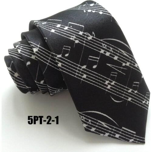5cm Fashion Men Ties Adult School Children Skinny Ties Popular Music Notes Slender Necktie