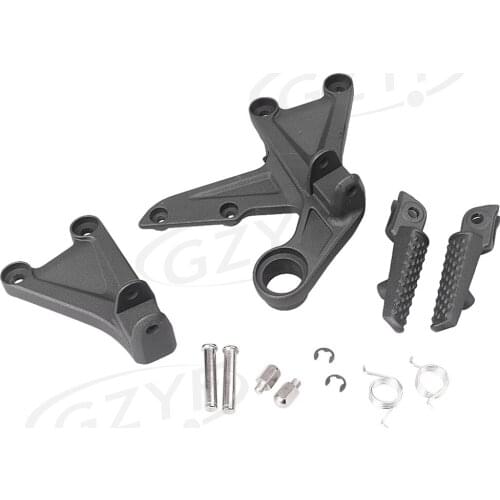 Motorcycle Front Rider Foot Pegs Footpegs Footrest w/ Brackets For Honda CBR1000RR 2008 2009 2010 2011 Black Aluminium