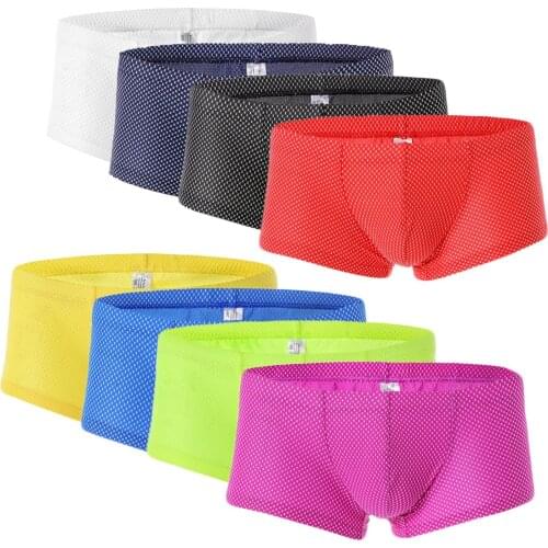Mens Breathable Comfortable Shorts Flexible Boxers Sexy Underwear Boxer Shorts Trend Personality Printing Youth Boxer Shorts