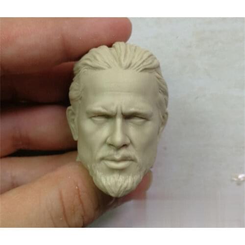 Unpainted 1/6 Scale Movie Character Charlie Hannum Head Sculpt Model For Action Figure Dolls Painting Exercise No.113