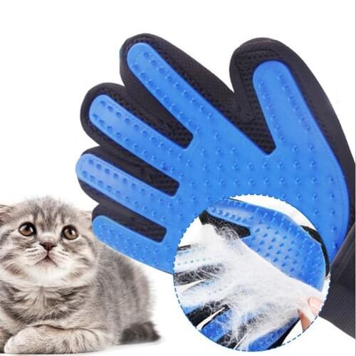 Pet Dog Grooming Glove Silicone Cats Brush Comb Deshedding Hair Gloves Dogs Bath Cleaning Supplies Animal Combs Massage Gloves