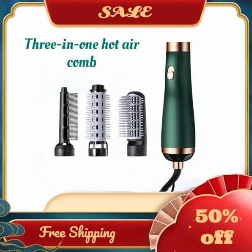 Portable Hot Air for The First Triple Three-block Thermostat Comb Hair Dryer Anion Straight Hair Wind Comb
