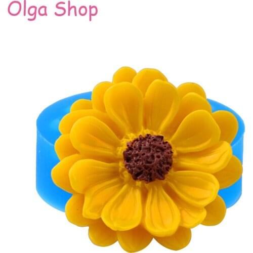 35mm HYL228 Chrysanthemum Flower Silicone Mold for Fondant Cake Decorating Sugarcraft Resin Polymer Clay Soap Mold Cake Mold