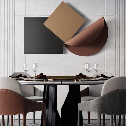 Nordic creative iron living room pendant modern simplicity sofa background wall decoration three-dimensional irregular adornment