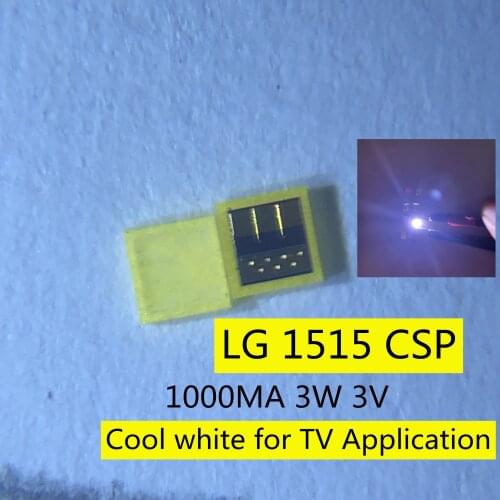 50pcs For LG Innotek LED LCD Backlight TV Application LED Backlight 3W 3V CSP 1515 1616 Cool white for TV Application