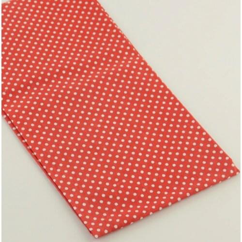 1 piece 50cmx50cm red dots designs quilting patchwork sewing tissue printed cotton fabric for DIY doll clothes crafts
