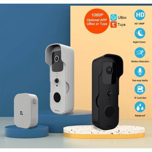Tuya Smart Wireless Video Doorbell Digital Visual Intercom WIFI Door Bell Waterproof Electronic Doorman Home Security Camera