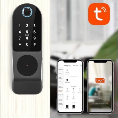 Wifi Tuya Electronic Lock Key Entry Smart Door Lock Password IC card Fingerprint Lock Remote Unlock Dynamic Code