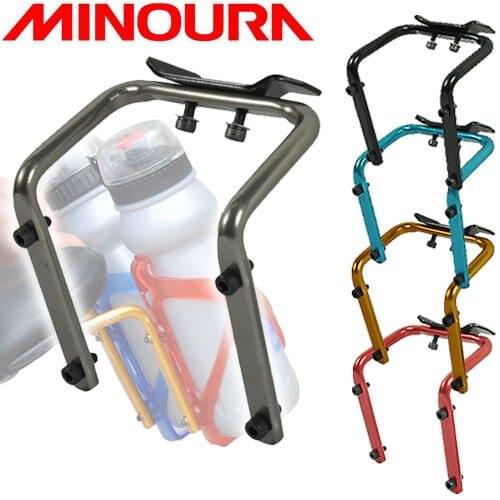 Minoura bike bicycle Aluminum Rear Mount Saddle-Rail Bracket for 2/Two/double Water Bottle Cages holder for Triathlon