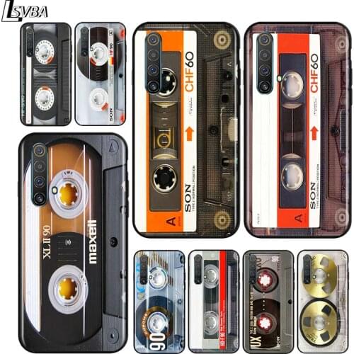 Vintage tape retro style for OPPO Realme V15 X5 X3 X50 X7 X2 C17 C11 C3 C2 7 7i 6 6S 6i 5 Narzo 20 Pro Black Phone Case