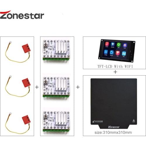 Z9M3 Upgrade Parts TFT-LCD With WIFI 3xTMC2208 3x Filament Sensor 1x Magnetic hot Bed StickersZ8T