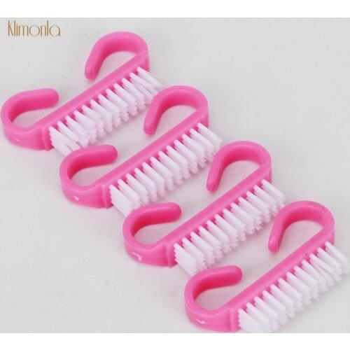 50Pcs/lot New Plastic Cleaning Dust Nail Brushes Manicure Nail Care Tools Nail Clean Brush Small Convenient Cleaning Tool